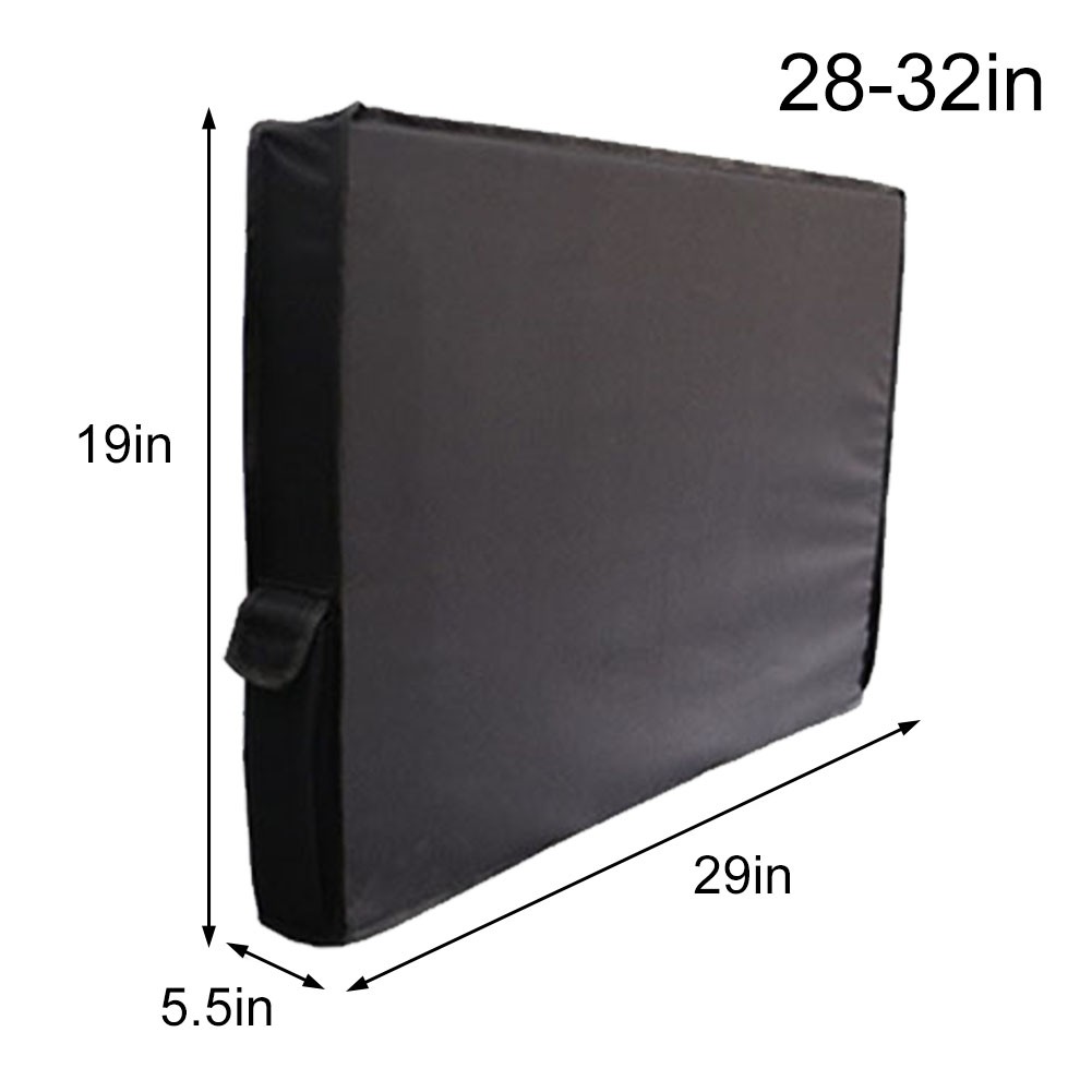 Outdoor TV Cover Waterproof, Weatherproof, Black, 600D Thick Fabric Protector 28-32inches